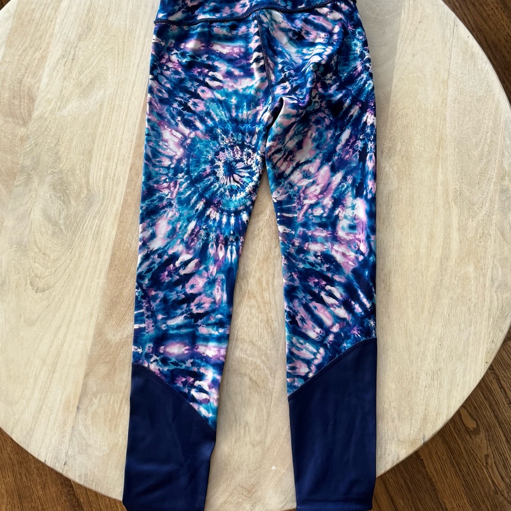 Justice Blue and Pink Tie-Dye Leggings NWT 10 - Picture 3 of 3